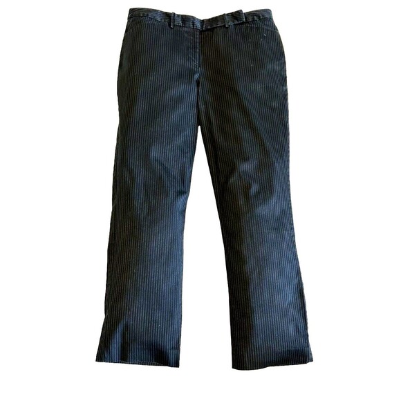 Merona Women's Size 8 Navy Pinstripe Trousers Pants Bootcut Straight - Picture 1 of 5